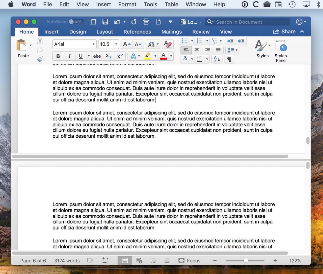 make microsoft word available for split view on mac
